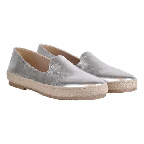 ESPADRILLAS LAMINATO LA PARIGINA MIAKI ARGENTO