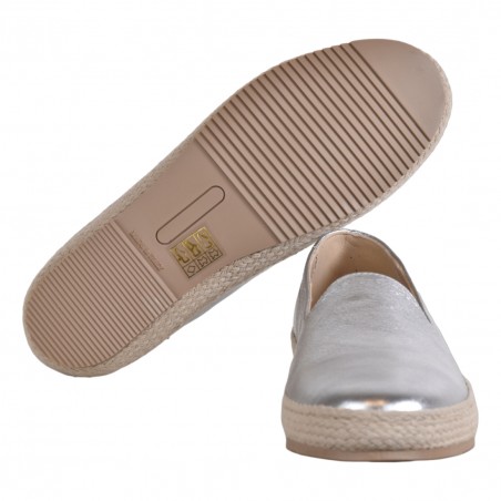 ESPADRILLAS LAMINATO LA PARIGINA MIAKI ARGENTO