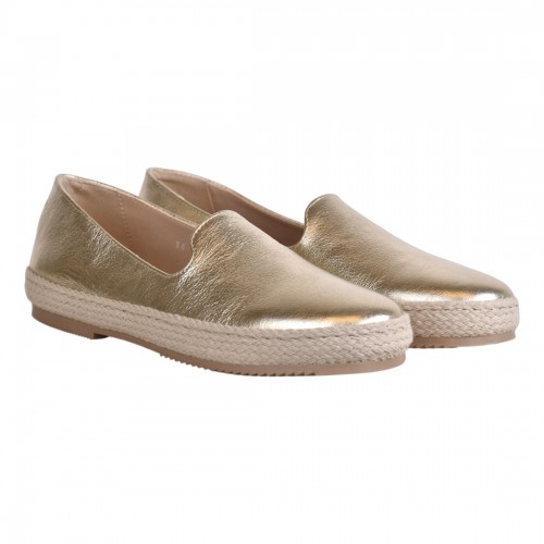 ESPADRILLAS LAMINATO LA PARIGINA MIAKI PLATINO