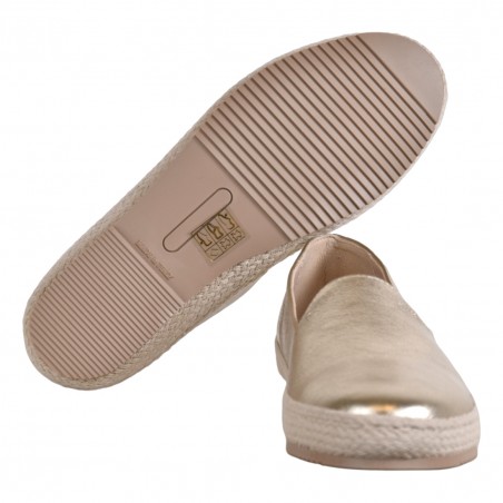 ESPADRILLAS LAMINATO LA PARIGINA MIAKI PLATINO