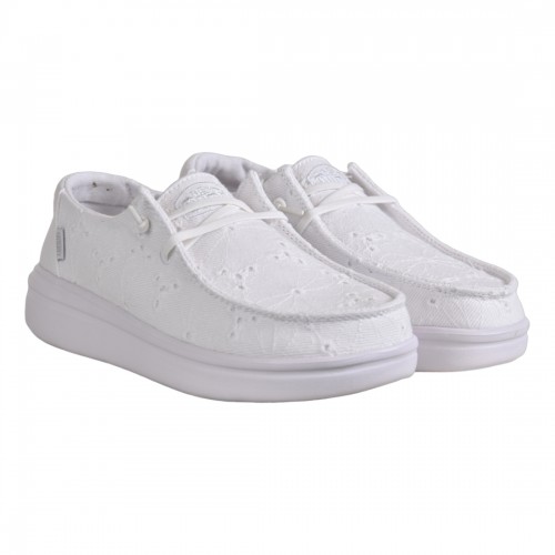 MOCASSINO LACCI IN TESSUTO HEY DUDE WENDYRISEEYELET 9CT