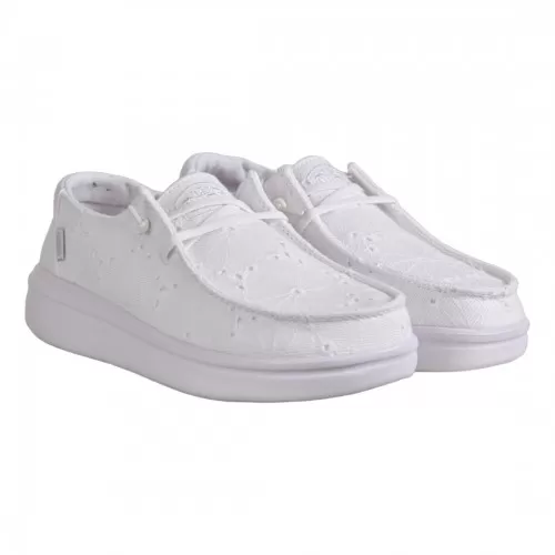 MOCASSINO LACCI IN TESSUTO HEY DUDE WENDYRISEEYELET 9CT