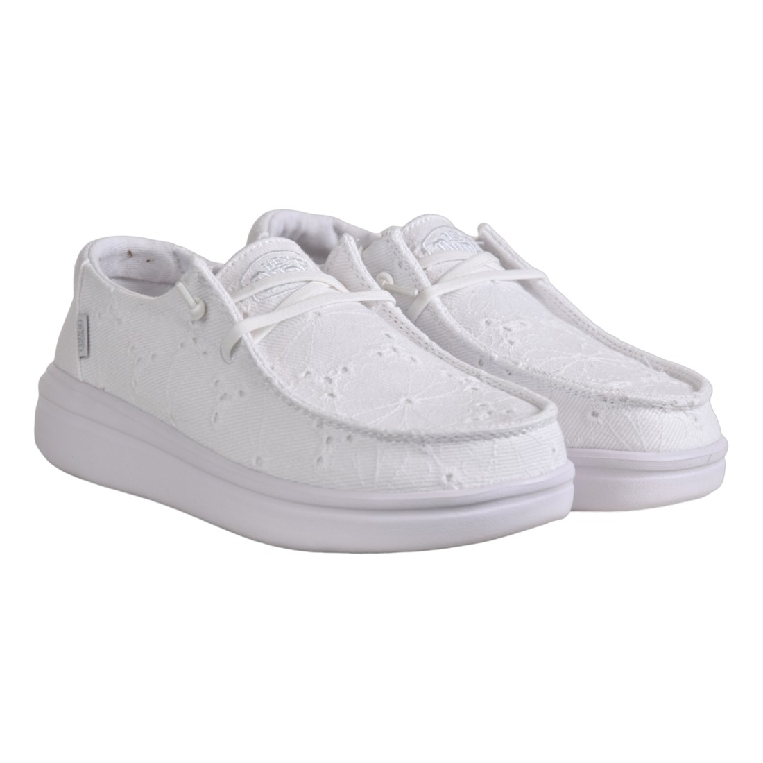 MOCASSINO LACCI IN TESSUTO HEY DUDE WENDYRISEEYELET 9CT
