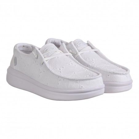 MOCASSINO LACCI IN TESSUTO HEY DUDE WENDYRISEEYELET 9CT