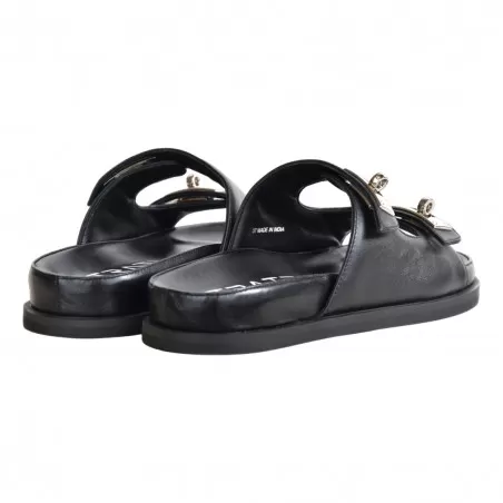 CIABATTA IN PELLE CON ACCESSORI STRATEGIA F65 BLACK