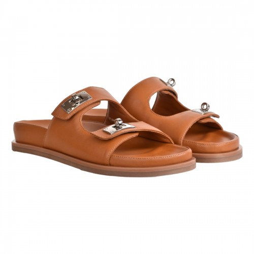 CIABATTA IN PELLE CON ACCESSORI STRATEGIA F65 CUOIO
