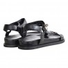 SANDALO IN PELLE STRATEGIA F66 BLACK