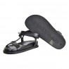SANDALO IN PELLE STRATEGIA F66 BLACK