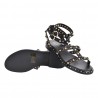 SANDALO BORCHIE DOPPIO CINTURINO ASH PASSION01 BLACK