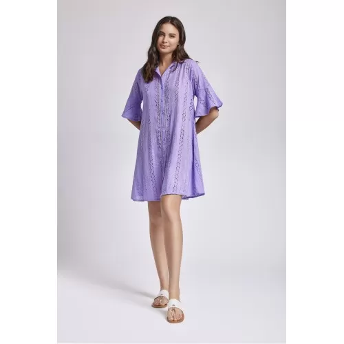 ROMINA ABITO CAMICIA MANICA 3/4 ICONIQUE 001 LILLA