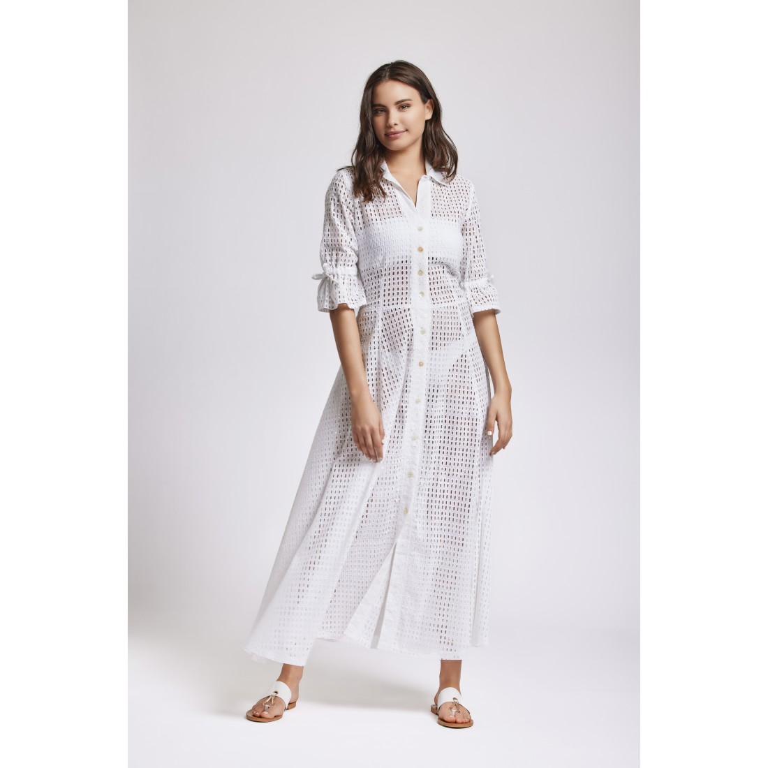 CAMILLA MAXI ABITO ICONIQUE 004 BIANCO