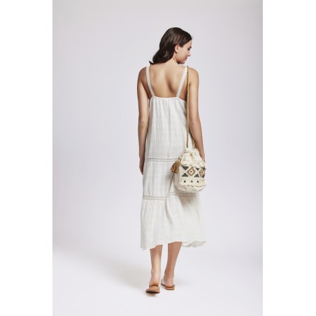 CLOTILDE MAXI ABITO ICONIQUE 011 OFFWHITE