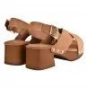SANDALO ZOCCOLO INCROCIO J.O.LUXURY STYLE 2359 CUOIO