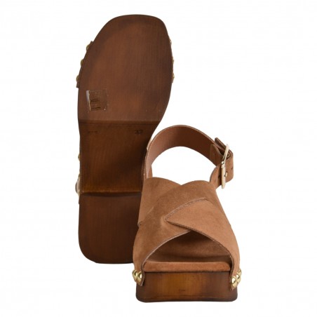 SANDALO ZOCCOLO INCROCIO J.O.LUXURY STYLE 2359 CUOIO