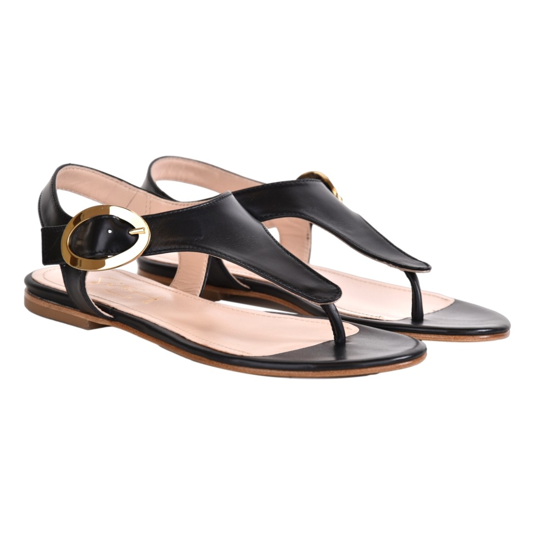 SANDALO INFRADITO CON FIBBIA SITON 2454 NERO