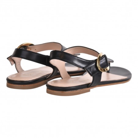 SANDALO INFRADITO CON FIBBIA SITON 2454 NERO