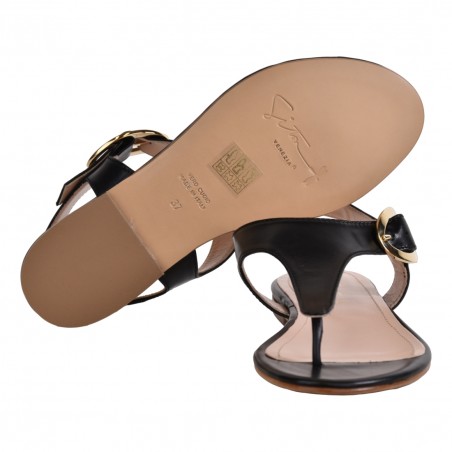 SANDALO INFRADITO CON FIBBIA SITON 2454 NERO