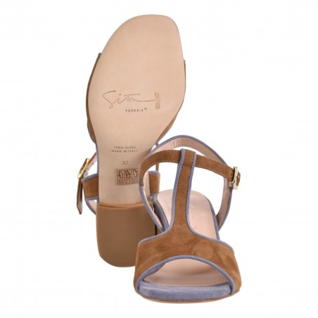 SANDALO SITON 2461 BRANDY/CELESTE