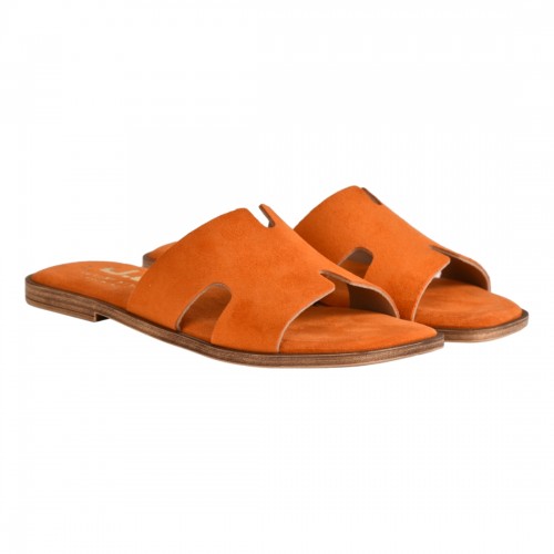 CIABATTA CAMOSCIO J.O.LUXURY STYLE 6016 ARANCIO
