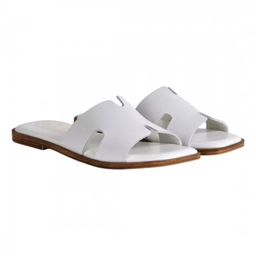 CIABATTA PELLE J.O.LUXURY STYLE 6016 BIANCO