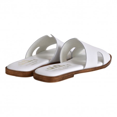 CIABATTA PELLE J.O.LUXURY STYLE 6016 BIANCO
