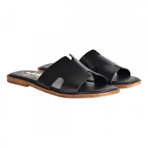 CIABATTA PELLE J.O.LUXURY STYLE 6016 NERO