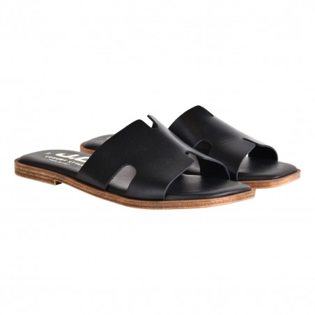 CIABATTA PELLE J.O.LUXURY STYLE 6016 NERO