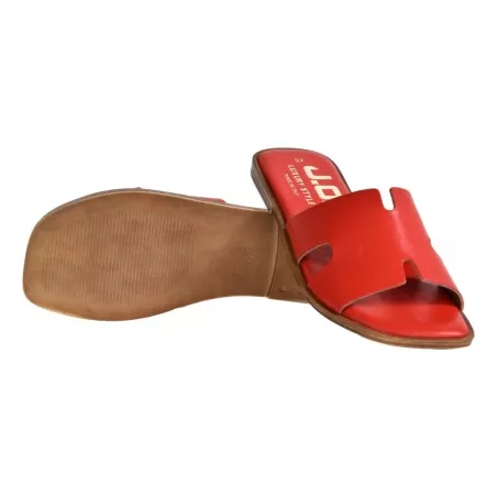 CIABATTA PELLE J.O.LUXURY STYLE 6016 ROSSO