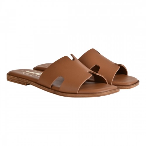 CIABATTA PELLE J.O.LUXURY STYLE 6016N CUOIO