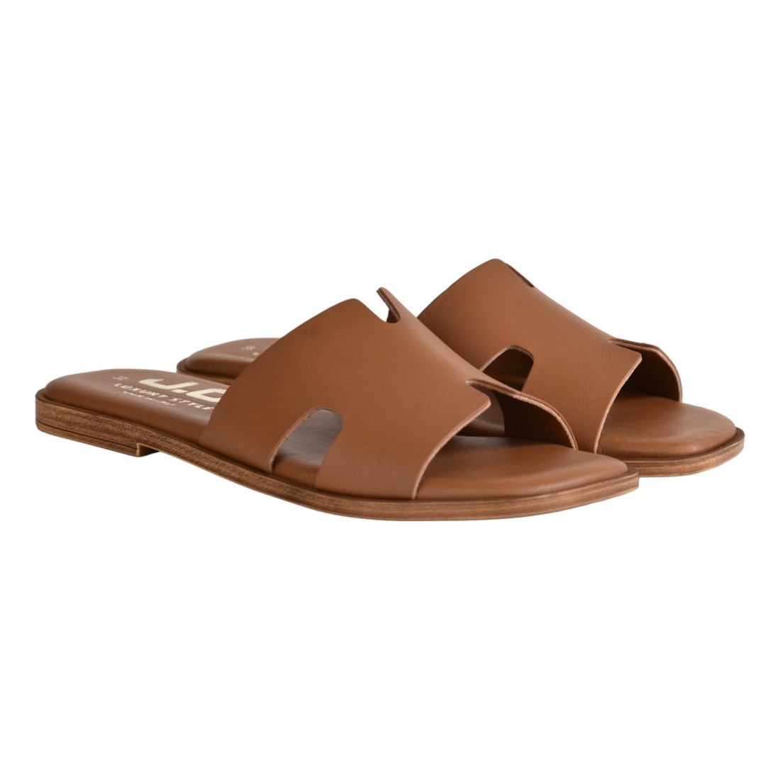 CIABATTA PELLE J.O.LUXURY STYLE 6016N CUOIO