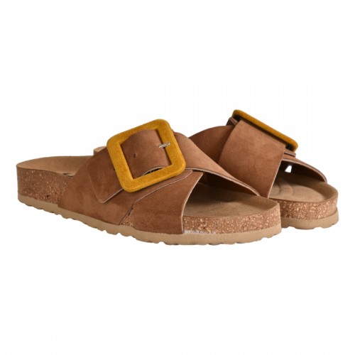 CIABATTA INCROCIO C/FIBBIA J.O.LUXURY STYLE 6166 CUOIO