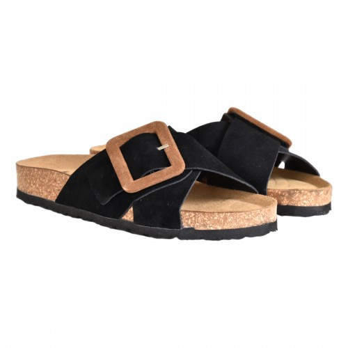 CIABATTA INCROCIO C/FIBBIA J.O.LUXURY STYLE 6166 NERO