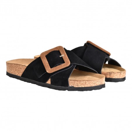 CIABATTA INCROCIO C/FIBBIA J.O.LUXURY STYLE 6166 NERO