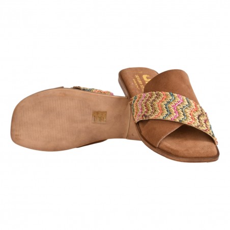 CIABATTA CON FASCIA J.O.LUXURY STYLE 6190 CUOIO