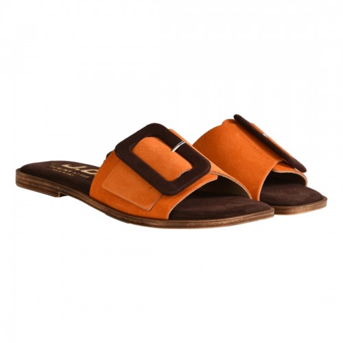 CIABATTA CAMOSCIO FIBBIA J.O.LUXURY STYLE 6208 ARANCIO
