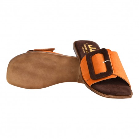 CIABATTA CAMOSCIO FIBBIA J.O.LUXURY STYLE 6208 ARANCIO