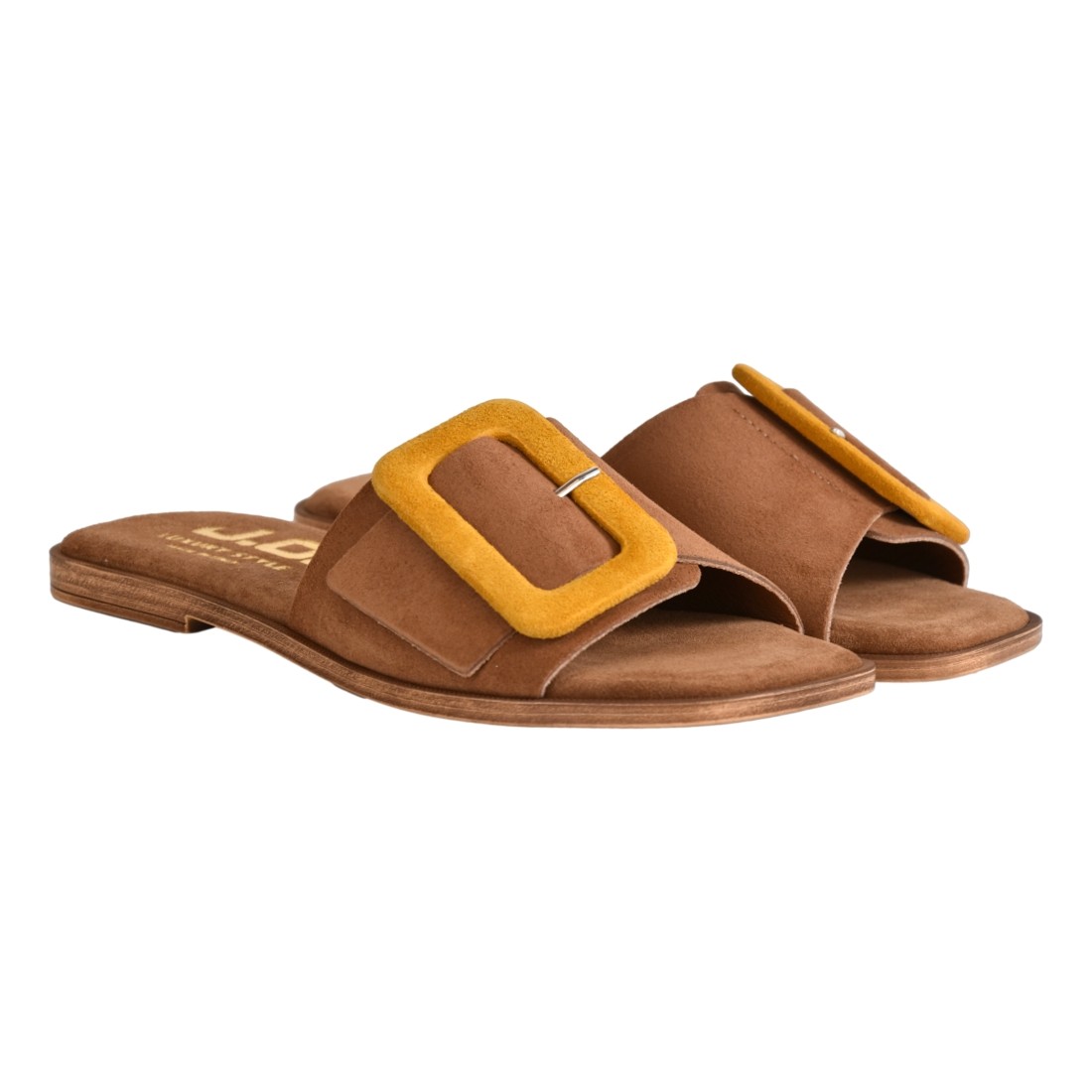 CIABATTA CAMOSCIO FIBBIA J.O.LUXURY STYLE 6208 CUOIO