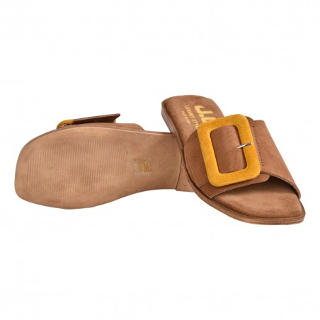 CIABATTA CAMOSCIO FIBBIA J.O.LUXURY STYLE 6208 CUOIO