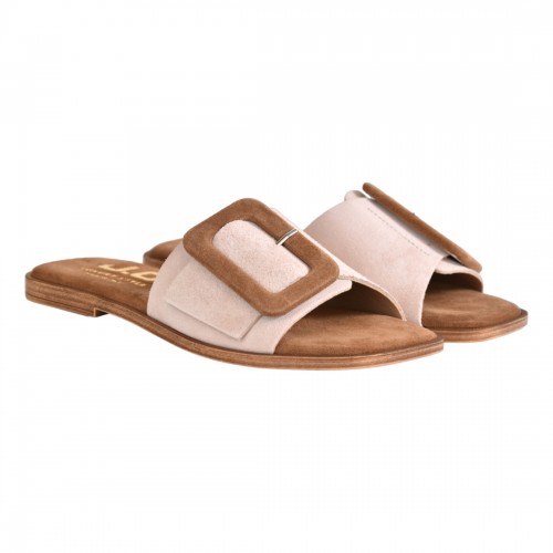 CIABATTA CAMOSCIO FIBBIA J.O.LUXURY STYLE 6208 NUDE