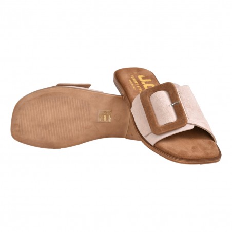 CIABATTA CAMOSCIO FIBBIA J.O.LUXURY STYLE 6208 NUDE
