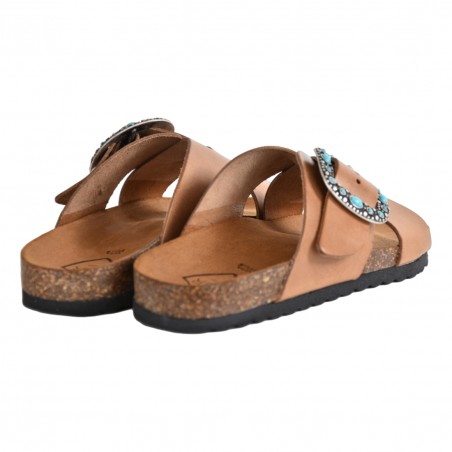 CIABATTA FIBBIA KBR SHOES IBIZA MARRONE