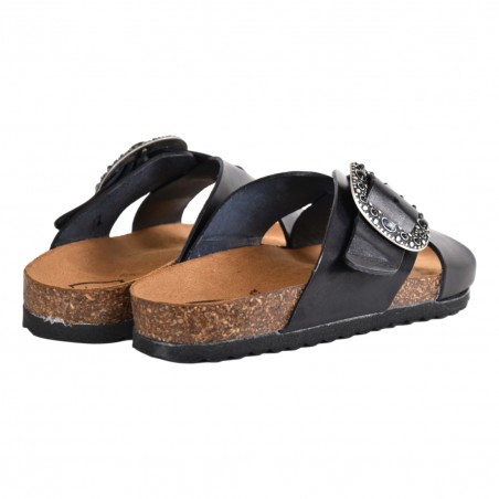 CIABATTA FIBBIA KBR SHOES IBIZA NERO
