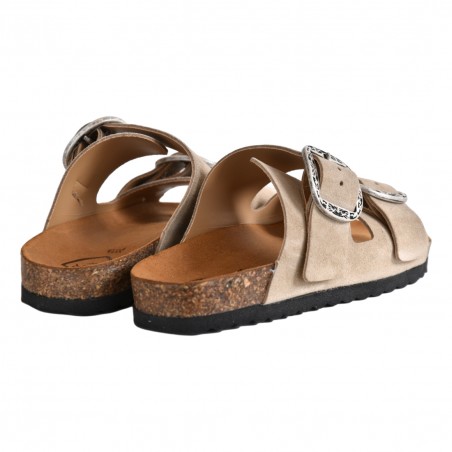 CIABATTA DOPPIA FIBBIA KBR SHOES OSAKA CAPPUCCINO
