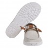 MOCASSINO LACCI CANVAS HEY DUDE WENDYWASHED CREAM