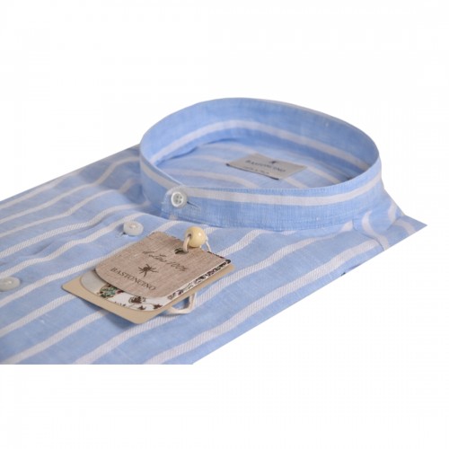 CAMICIA IN LINO BASTONCINO B2620.COREANO 01