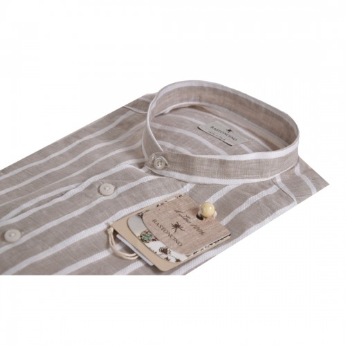 CAMICIA IN LINO BASTONCINO B2620.COREANO 05