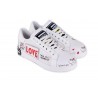 SNEAKERS SCRITTA LOVE / RISE 21GA-5093 BIANCO