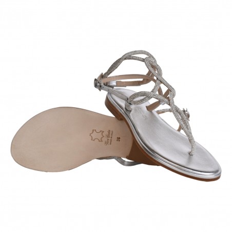 SANDALO MICROCRISTALLI PAOLA FIORENZA SS2462 ARGENTO