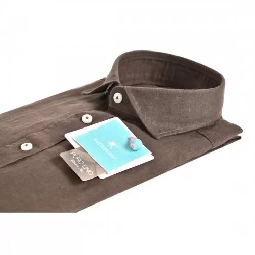 CAMICIA CLASSICA IN LINO BASTONCINO B050.164 09