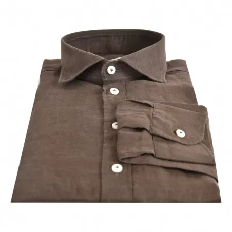 CAMICIA CLASSICA IN LINO BASTONCINO B050.164 09